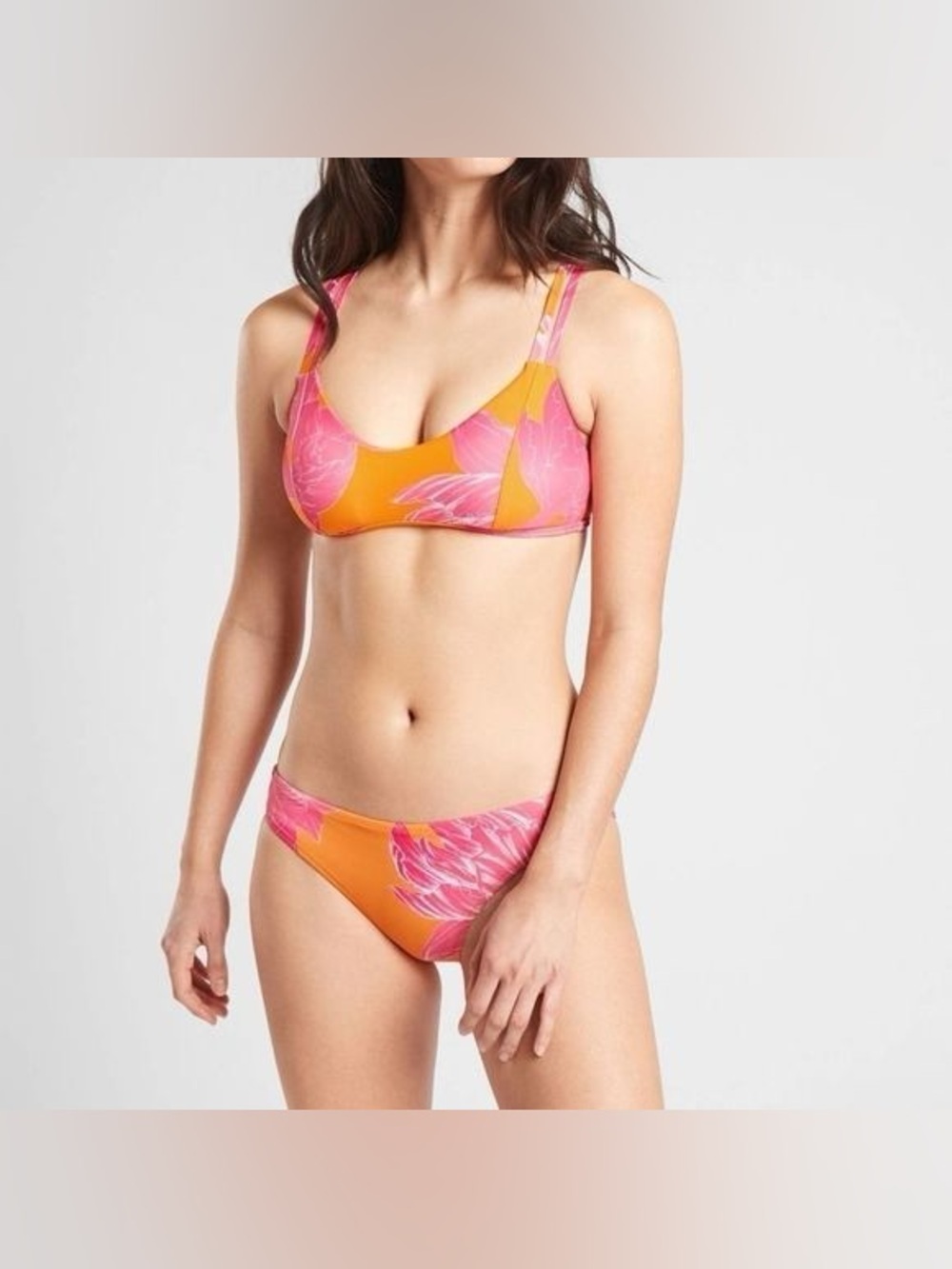 ATHLETA “Kailua South Swell” Floral Bikini Top, Size Medium